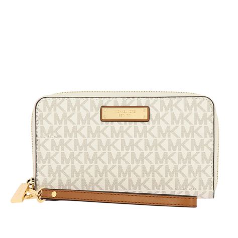 michael kors white wallet with button|Michael Kors outlet white purse.